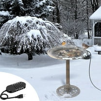 Vxdvou Heated Bird Bath Heater for Winter, Thermostatically Controlled Pond Heater, 250W Outdoor Water Trough Heater for Birds & Pets, Safe & Energy Efficient for Winter Care