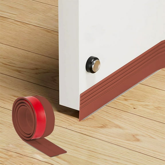 Vxdvou High-Density Door Seals Insulating Tape, Self-Adhesive Weather Stripping for Doors, Energy-Saving Home and Kitchen Draft Stopper, Flexible Insulation Sealing Strips, White/Gray/Brown