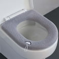 thumbnail image 1 of Vxdvou Household Toilet Seat Warmer with Handle, Thickened Washable Winter Toilet Ring Cover, Cozy Fit for All Toilet Shapes (U, V, O) - Easy Installation and Comfortable Knitted Seat for Winter Use, 1 of 9