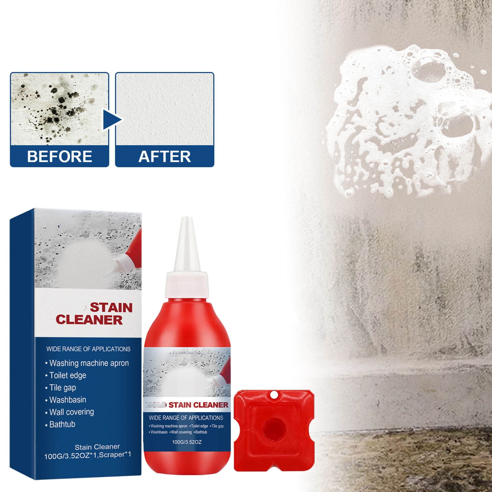 Vxdvou Household Washing Cleaner, Decontamination Gel for Washing Machines & Tiles, Stain & Odor Removal, 100g – Easy to Use, Improves Home Cleanliness & Freshness