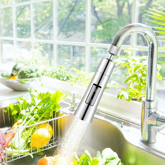 Vxdvou Kitchen Faucet Universal Extension, Rotatable Nozzle & Pressurized Water Booster, Kitchen Sink Faucet with Pull Down Sprayer, Kitchen Sink Accessories & Water Pressure Enhancement