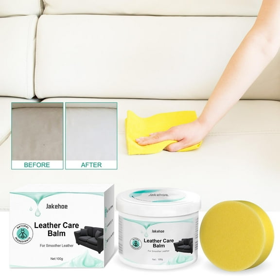 Vxdvou Leather Recoloring Balm, Medium Brown Leather Scratch Repair & Color Restorer, Leather Furniture & Jacket Reviver, Leather Stain Remover & Protector for Bags, Shoes & Saddles