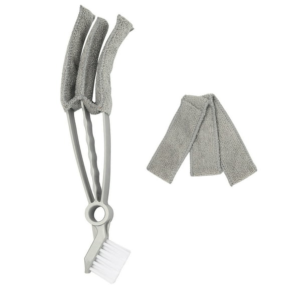 Vxdvou Louver Cleaning Tool, Detachable Blinds Duster with Microfiber Sleeves & Bristles, Handy Crevice Cleaning Brush for Window & Car Blinds, Compact Design
