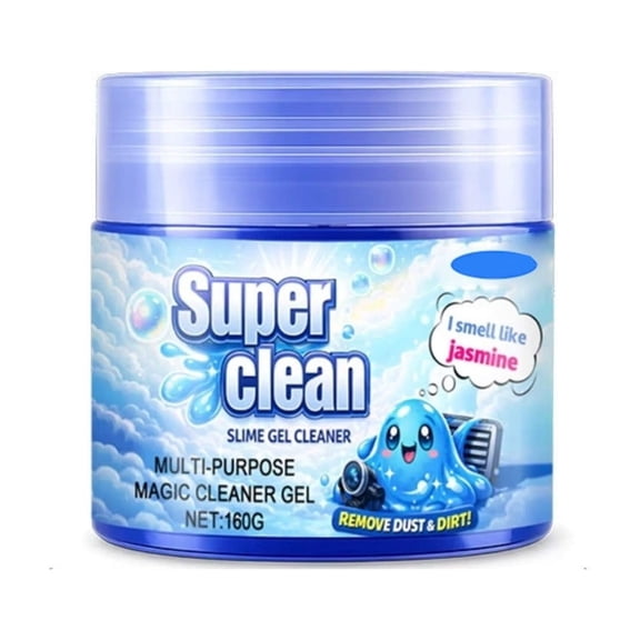 Vxdvou Multi-Purpose Cleaning Gel, 160g Dirt, Dust & Debris Remover for Cars, Keyboards & Home Surfaces, Reusable Gel for Hard-to-Reach Areas, Fresh Jasmine Scent, Non-Greasy Formula