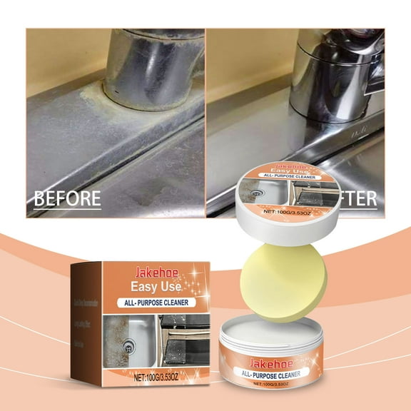 Vxdvou Multi-Purpose Cleaning Paste, Powerful Stain & Odor Removal, Safe for Kitchen, Bathroom, Furniture Surfaces, Eco-Friendly, Non-Toxic Cleaner with Polishing Effect