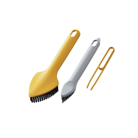 Vxdvou New Three-in-One Cleaning Brush, Multifunctional Household Plastic, Bathroom Floor & Corner Cleaning, Ergonomic Long Handle, Stiff Bristles, 3-in-1 Design, Easy Storage