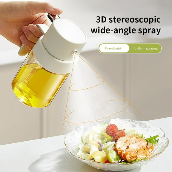 Vxdvou Oil Spray Bottle for Kitchen, Glass Cooking Oil Dispenser, Large Capacity Olive Oil Sprayer, Ergonomic Non-Slip Design, Kitchen Gadgets for Cooking & Barbecue Use, Home & Kitchen Essentials