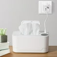 thumbnail image 1 of Vxdvou Portable Wipes Warmer, USB Charging Wet Wipe Heater for Baby, Large Capacity Wipes Warmer, Constant Temperature Wet Wipes for Travel, Car, Home, White/Pink, 1 of 6