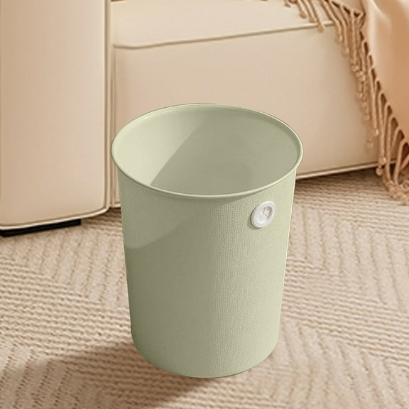 Vxdvou Round Open-Top Waste Bin for Home, Bathroom & Kitchen, Modern Plastic Trash Can with Compact Design, Space-Saving and Easy to Clean for Small Waste Items, Stylish and Functional