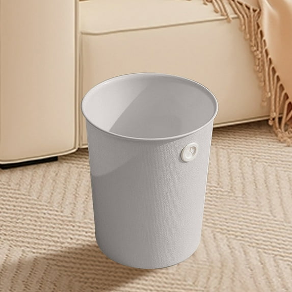 Vxdvou Round Open-Top Waste Bin for Home, Bathroom & Kitchen, Modern Plastic Trash Can with Compact Design, Space-Saving and Easy to Clean for Small Waste Items, Stylish and Functional