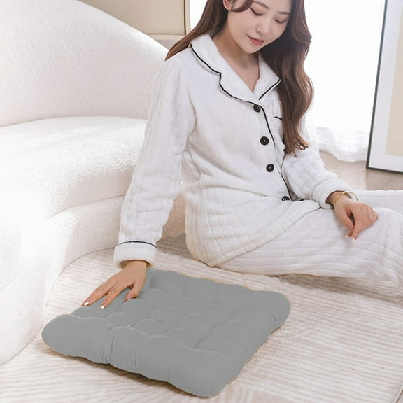 Vxdvou Seat Cushions for Home Use, Tufted Corduroy Floor Cushions, 16 Inch Soft Cushion for Living Room, Balcony & Dining Room, Decorative Pillow for Kids & Adults, Comfortable Seating