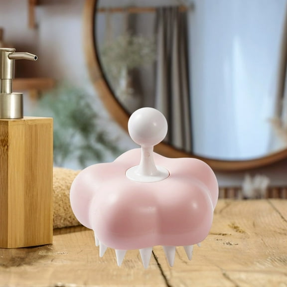 Vxdvou Shampoo Massage Brush, Soft & Hard Bristles, Scalp Care for Stress Relief & Hair Cleanliness, Portable for Travel, Compact for Daily Use, Blue & Yellow (1pc)