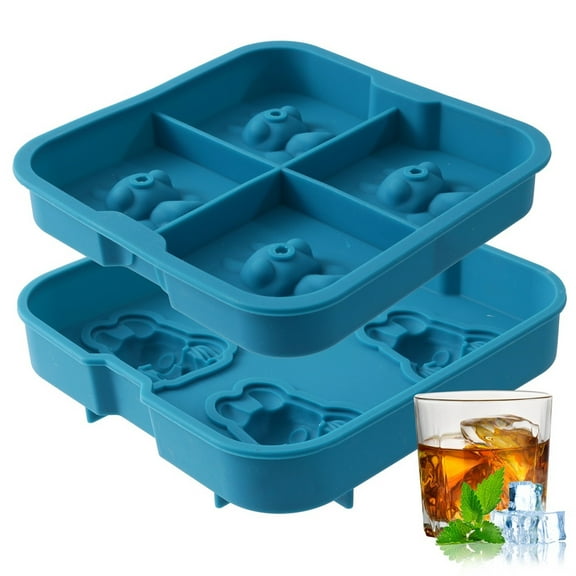Vxdvou Sharks Silicone Ice Mold, Flexible Ice Tray for Shark-Shaped Cubes, Easy-to-Demold Tray for Beverages & Water, Fun Ice Maker for Parties, Safe, Kid-Friendly Ice Tray