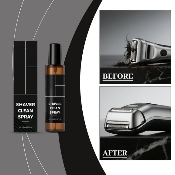 Vxdvou Shaver Cleaner Spray, Shaver Maintenance Solution for Daily Use, Easy Spray & Wipe Cleaner for Shaver, Razor & Hair Clippers, 100ml, Shaver Care Solution