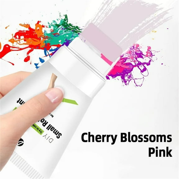 Vxdvou Small Emulsion Wall Paint Brush, DIY Wall Repair Paste Roller 100g, Quick Drying and Strong Adhesion, Natural Material Paint Brush for Wall Decoration and Mural Creation