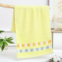 Vxdvou Soft Cotton Bath Towels, Highly Absorbent, Fast Drying for Bath, Spa, and Guest Use, Superior Quality, Lint-Free, 1-Pack Yellow Bath Towel