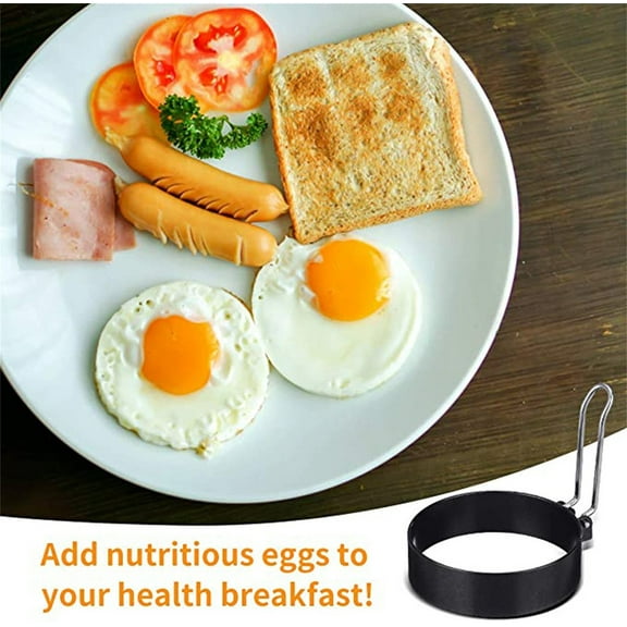 Vxdvou Stainless Steel Omelet Maker, Non-Stick Circular Egg Cooker with Handle, Easy-to-Use Omelet Ring for Cooking Eggs, Pancakes, and More, Ideal for Home and Kitchen Cooking