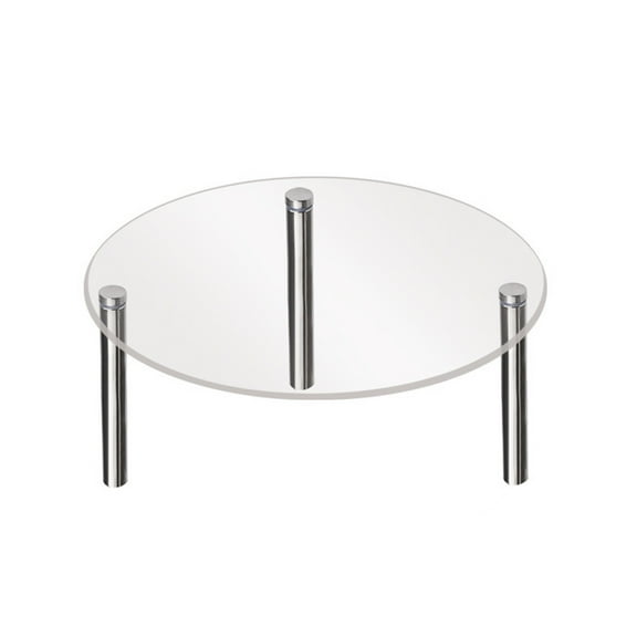 Vxdvou Transparent Acrylic Cake Hand Display Rack, Round Dessert Tower with Metal Base, Elegant Display for Weddings, Parties & Special Events, Kitchen & Dining Cake Stand for Home Decor