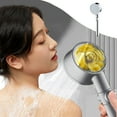thumbnail image 1 of Vxdvou Turbo High-Pressure Shower Head, 5 Modes, Pressurized Water Flow for Low Water Pressure, Leakproof Water Stop Function, Universal Filter Shower Nozzle, Silver/Black, 1 of 8