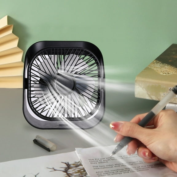 Vxdvou Wall-Mounted Portable Fan, 360° Rotatable USB Rechargeable Fan, 3-Speed Fan for Travel, Home Office, Kitchen, Bedroom, Quiet and Energy-Efficient Cooling Solution