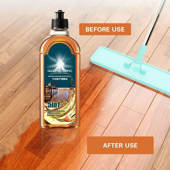 Vxdvou Wood Floor Maintenance Oil, Amber Essence Liquid Wax for Furniture & Floor Repair, Safe & Non-Irritating, 500ml, Deep Cleaning, Nourishing & Long-Lasting Protection