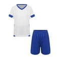 thumbnail image 1 of Vxuxlje Kids Boy's Soccer Shirt and Shorts Youth Sports Team Training Uniform Soccer Uniforms 2 White 28, 1 of 7