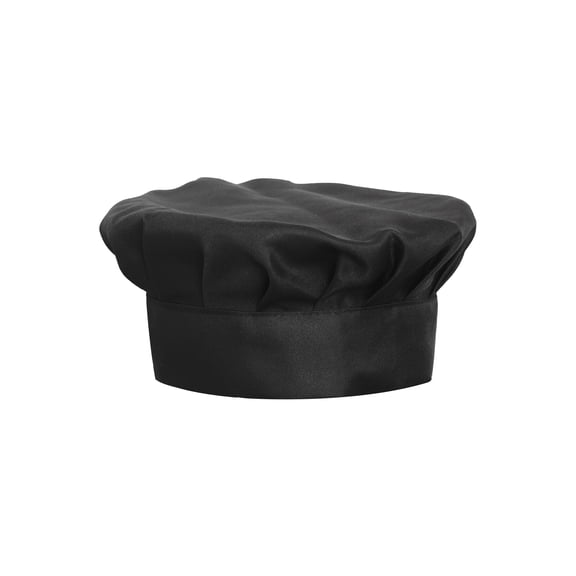 Vxuxlje Unisex Women Men Chef Hat Baker Kitchen Cooking Chef Cap Cooker Cosplay Costume Accessory Black One Size