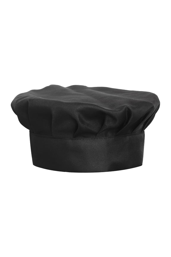Unisex Women Men Chef Hat Baker Kitchen Cooking Chef Cap Cooker Cosplay Costume Accessory Black One Size
