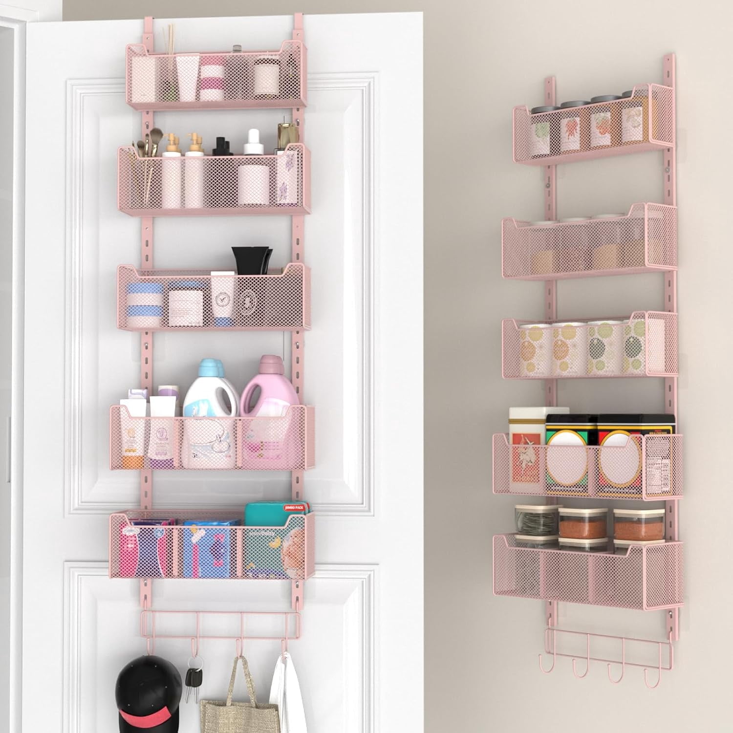 VyGrow Over the Door Organizer, Metal Organizer Hanging Rack with 5 ...
