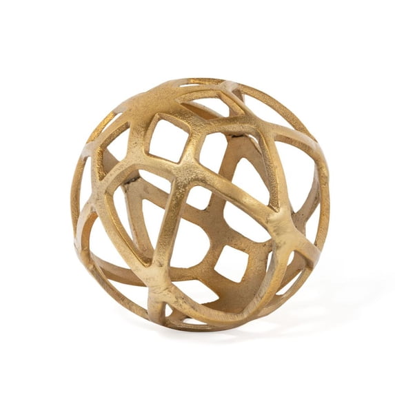 Gild Design House Vyan Decorative Orb Sculpture, Large Gold