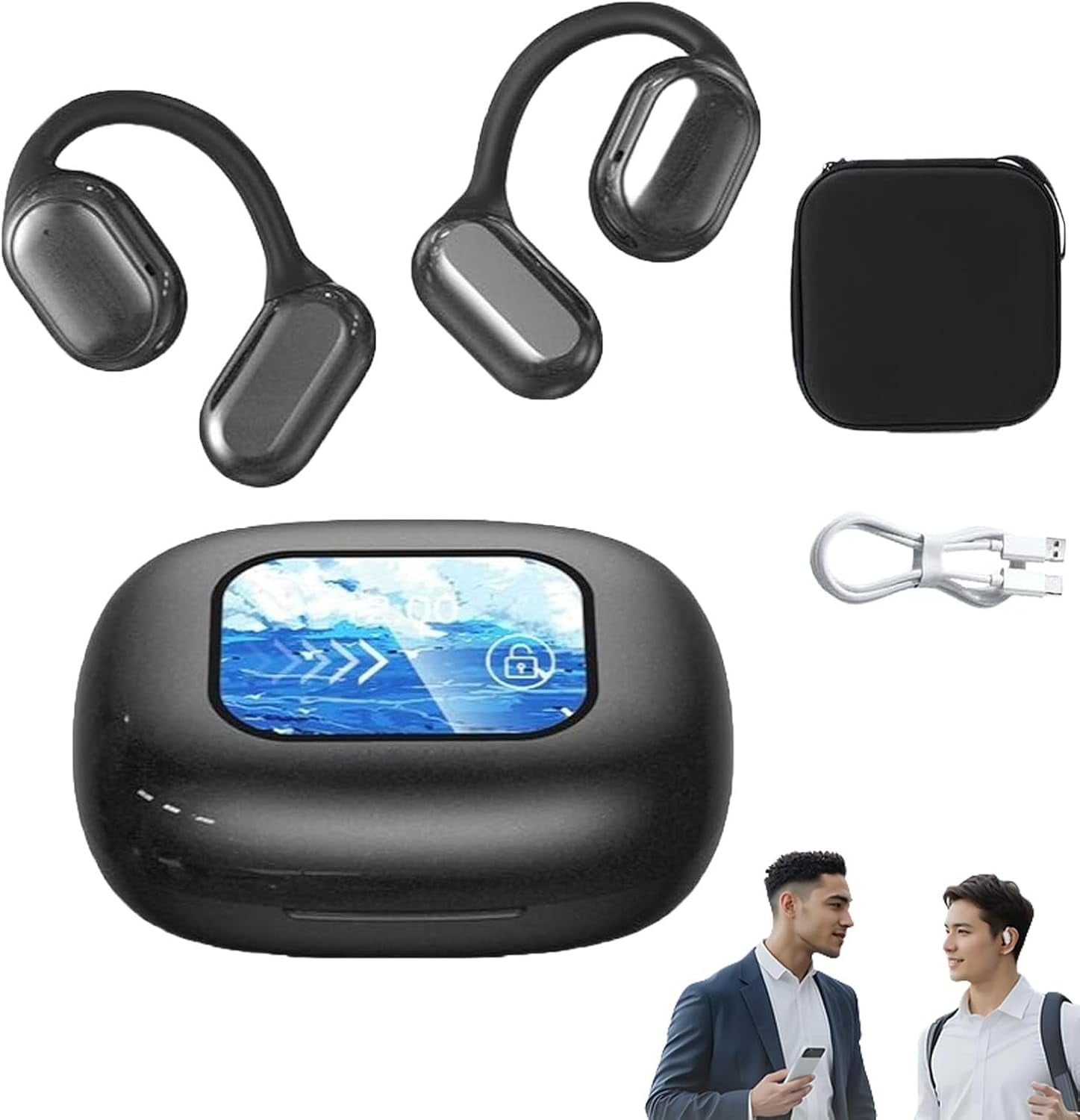 AI Language Translator Earbuds With Real-Time Translation, 60h Long Life and HiFi Sound for Travel Learning