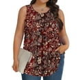 thumbnail image 1 of Vynhevius Plus Size Women's Summer Tank Tops Round Neck Floral Print Sleeveless Wide Strap Casual Loose Fit Flowy A Line Tops, 1 of 6