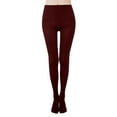 thumbnail image 1 of Vynhevius Women's Footed Leggings Solid High Elastic Slim Fit One Piece Full Length Sports Workout Base Layer Tights, 1 of 4