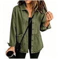 thumbnail image 1 of Vynhevius Women's Solid Denim Jacket Long Sleeve Loose Outerwear With Buttons And Pockets, 1 of 6