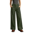 thumbnail image 1 of Vynhevius Women's Straight Leg Jeans Solid Button Zip Fly with Pockets Casual Full Length Denim Look Pants, 1 of 6