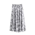 thumbnail image 1 of Vynhevius Women's Tiered Maxi Skirt Printed Elastic High Waist Summer Boho Casual Flowy Long Skirts, 1 of 4