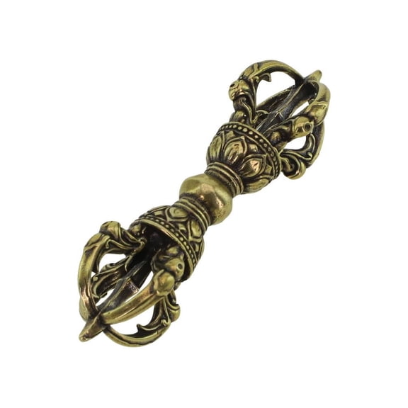 Vyntara Unique Tibetan Craftsmanship Brass Vajra Ornament for Spiritual Collection