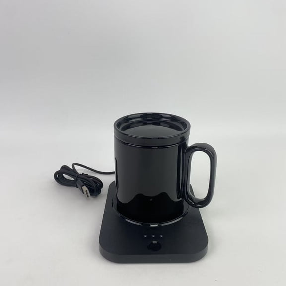 VyrilTron Electrically heated mugs,Coffee Mug Warmer & Mug Set for Desk, Electric Coffee Cup Warmer with 16oz Heated Mug, Black