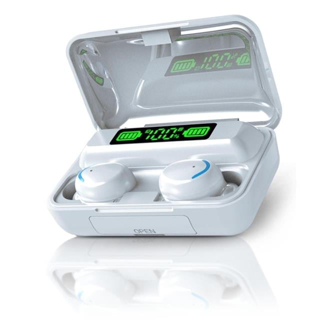 Vysn VSN-FLUX7-WHT Flux 7 TWS Earbuds W/ Wireless Charging Case & Power Bank - White