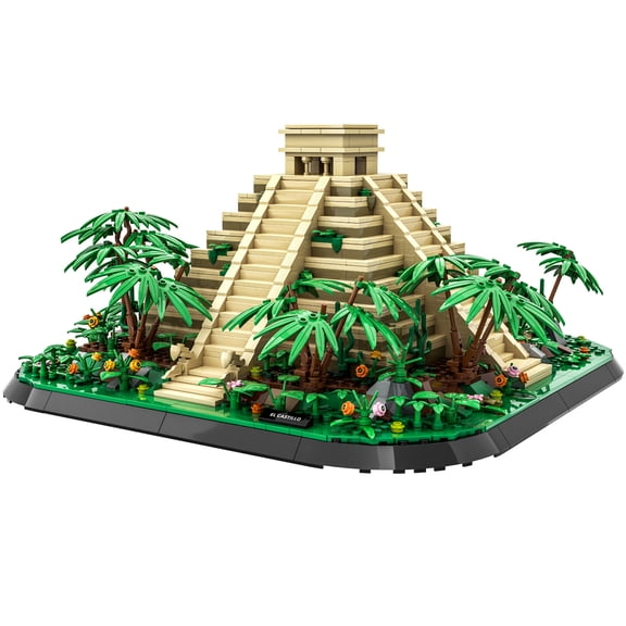 Vyytoz El Castillo Pyramid Mexico Building Set, 1346Pcs Architecture Model, Creative Display Toy, World Landmark Collection