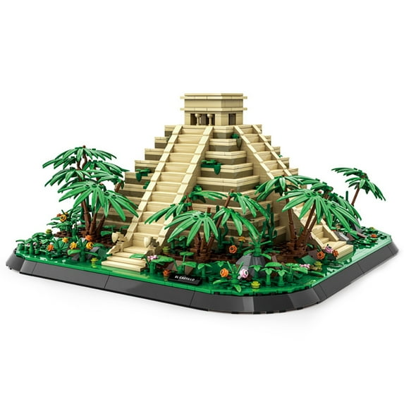 Goirzi 1346Pcs El Castillo Pyramids Mexico Building Set World Landmark Architecture Model Collectible Toy for Kids and Adults