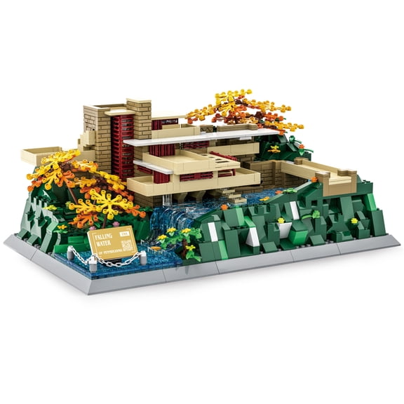 Vyytoz Fallingwater Pennsylvania Building Set, 1221Pcs Architecture Model, Creative Display Toy, World Landmark Collection