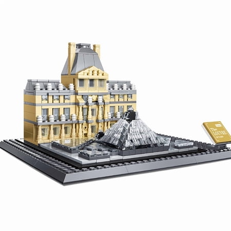 Goirzi 821Pcs Louvre Museum Paris Building Set World Landmark Architecture Model Collectible Toy for Kids and Adults