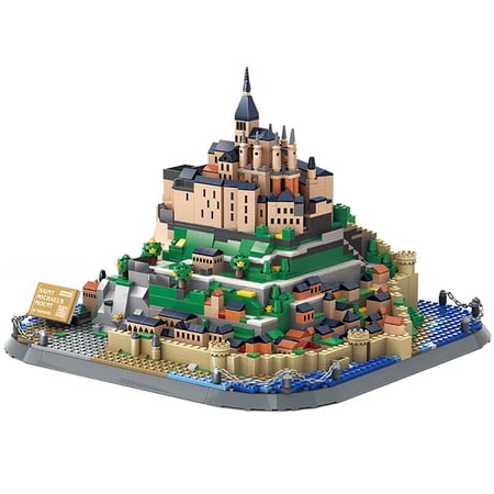 Goirzi 1392Pcs Mont Saint Michel France Building Set World Landmark Architecture Model Collectible Toy for Kids and Adults