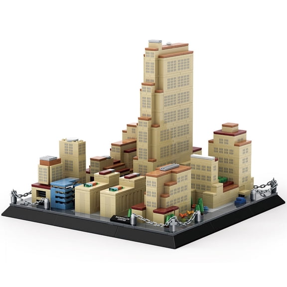 Vyytoz Rockefeller Center New York Building Set, 928Pcs Architecture Model, Creative Display Toy, World Landmark Collection