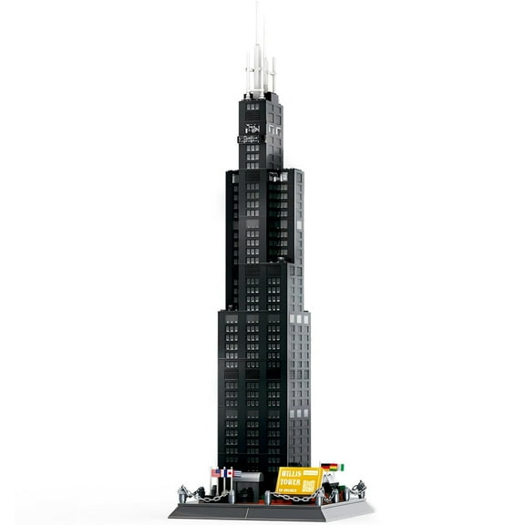 Vyytoz Willis Tower Chicago Building Set, 1241Pcs Architecture Model, Creative Display Toy, World Landmark Collection