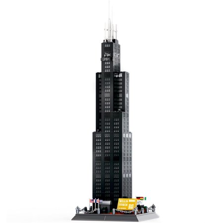 TzFioy Willis Tower Chicago Standard Brick Building Set (1241 Pieces) – Landmark Model Educational Toy Gift for Kids and Adults