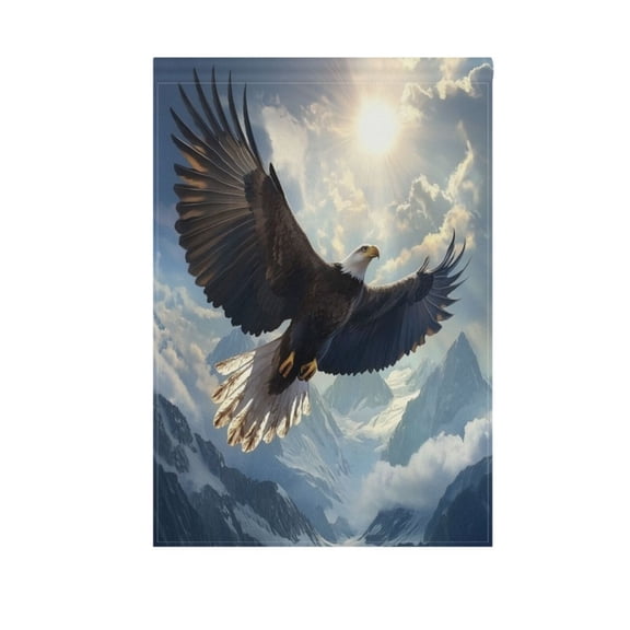 Vzayy 28 in x 40 in Polyester Outdoor Flags & Banners, Wrinkle-Resistant & Durable, Heat Transfer Fade-Proof,A Majestic Eagle