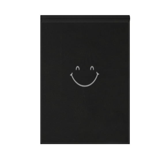 Vzayy 28 in x 40 in Polyester Outdoor Flags & Banners, Wrinkle-Resistant & Durable, Heat Transfer Fade-Proof,Black Smiley Face