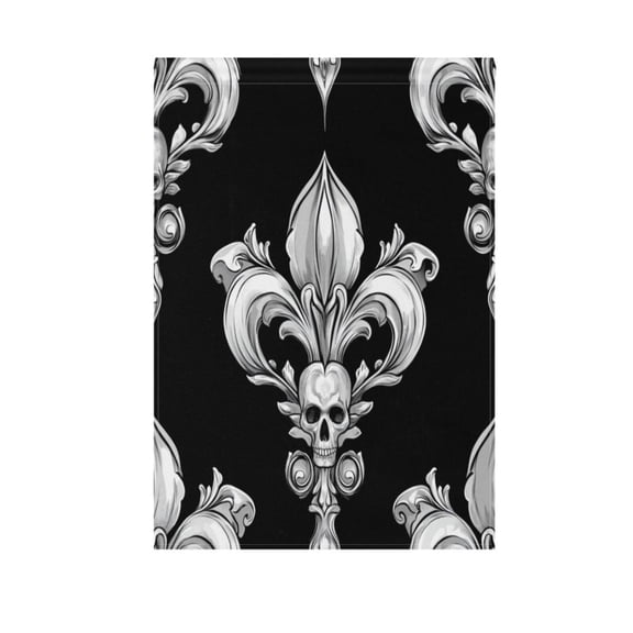 Vzayy 28 in x 40 in Polyester Outdoor Flags & Banners, Wrinkle-Resistant & Durable, Heat Transfer Fade-Proof,Black and White Vector